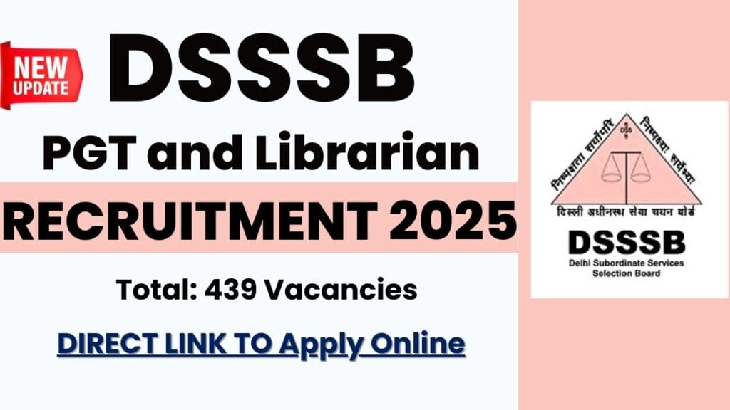 DSSSB PGT Recruitment 2025