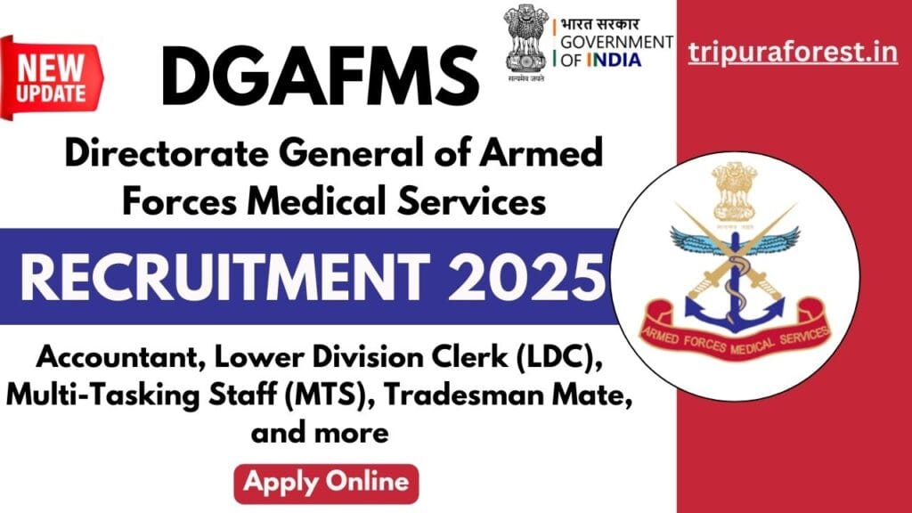 DGAFMS Recruitment 2025 Apply for 113 Various Posts