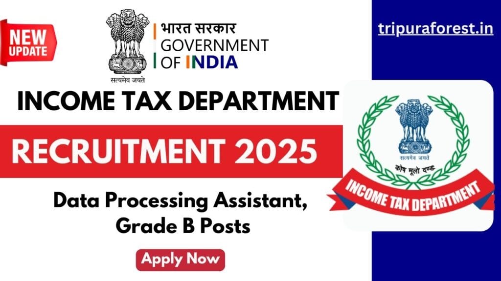 Income Tax Department Recruitment 2025 Apply for Data Processing Assistant Grade B Posts