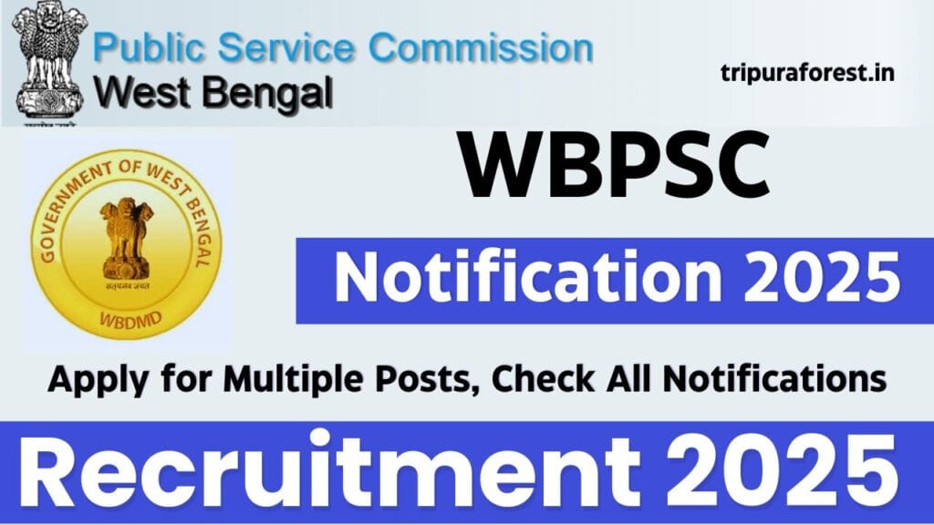 WBPSC Recruitment 2025 Notification Out for Multiple Posts