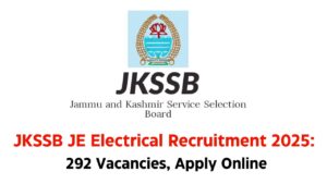 JKSSB JE Electrical Recruitment 2025