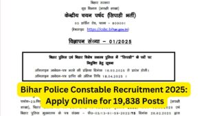 Bihar Police Constable Recruitment 2025